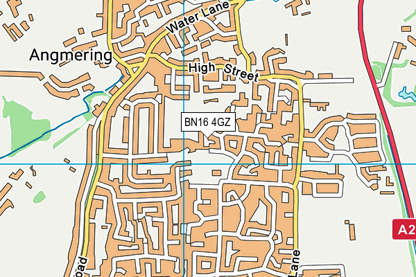 BN16 4GZ map - OS VectorMap District (Ordnance Survey) BN16 4GZ map - OS VectorMap District (Ordnance Survey)