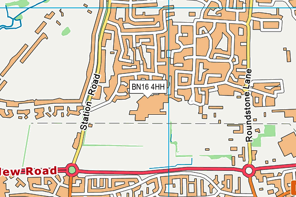 BN16 4HH map - OS VectorMap District (Ordnance Survey) BN16 4HH map - OS VectorMap District (Ordnance Survey)