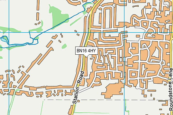 BN16 4HY map - OS VectorMap District (Ordnance Survey) BN16 4HY map - OS VectorMap District (Ordnance Survey)