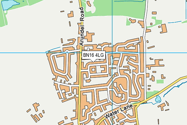 BN16 4LG map - OS VectorMap District (Ordnance Survey) BN16 4LG map - OS VectorMap District (Ordnance Survey)