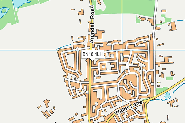 BN16 4LH map - OS VectorMap District (Ordnance Survey) BN16 4LH map - OS VectorMap District (Ordnance Survey)