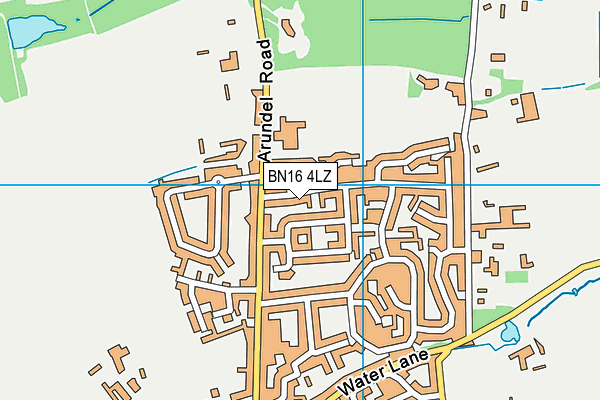 BN16 4LZ map - OS VectorMap District (Ordnance Survey) BN16 4LZ map - OS VectorMap District (Ordnance Survey)