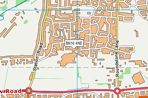 BN16 4NE map - OS VectorMap District (Ordnance Survey) BN16 4NE map - OS VectorMap District (Ordnance Survey)