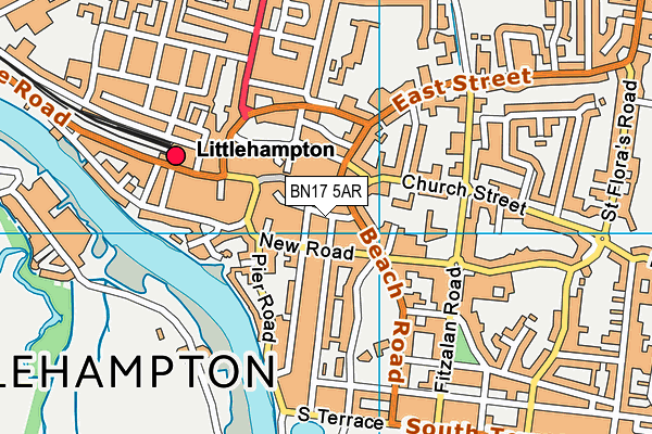 BN17 5AR map - OS VectorMap District (Ordnance Survey) BN17 5AR map - OS VectorMap District (Ordnance Survey)