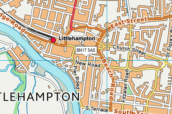 BN17 5AS map - OS VectorMap District (Ordnance Survey) BN17 5AS map - OS VectorMap District (Ordnance Survey)