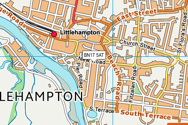 BN17 5AT map - OS VectorMap District (Ordnance Survey)