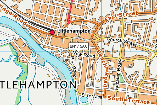 BN17 5AX map - OS VectorMap District (Ordnance Survey) BN17 5AX map - OS VectorMap District (Ordnance Survey)