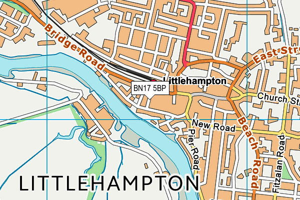 BN17 5BP map - OS VectorMap District (Ordnance Survey)