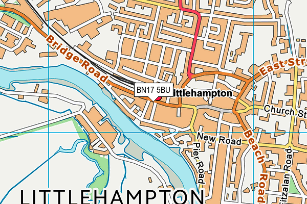 BN17 5BU map - OS VectorMap District (Ordnance Survey) BN17 5BU map - OS VectorMap District (Ordnance Survey)