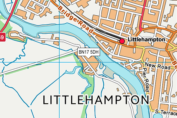 BN17 5DH map - OS VectorMap District (Ordnance Survey) BN17 5DH map - OS VectorMap District (Ordnance Survey)