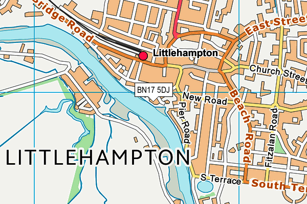BN17 5DJ map - OS VectorMap District (Ordnance Survey) BN17 5DJ map - OS VectorMap District (Ordnance Survey)