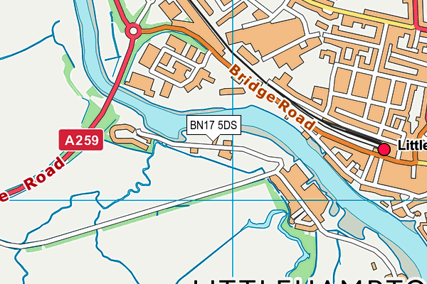 BN17 5DS map - OS VectorMap District (Ordnance Survey) BN17 5DS map - OS VectorMap District (Ordnance Survey)