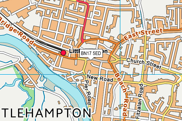 BN17 5ED map - OS VectorMap District (Ordnance Survey) BN17 5ED map - OS VectorMap District (Ordnance Survey)