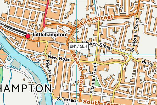BN17 5EH map - OS VectorMap District (Ordnance Survey) BN17 5EH map - OS VectorMap District (Ordnance Survey)
