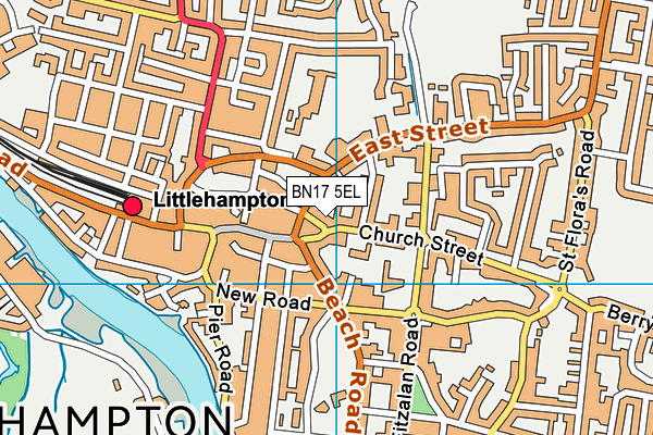 BN17 5EL map - OS VectorMap District (Ordnance Survey) BN17 5EL map - OS VectorMap District (Ordnance Survey)
