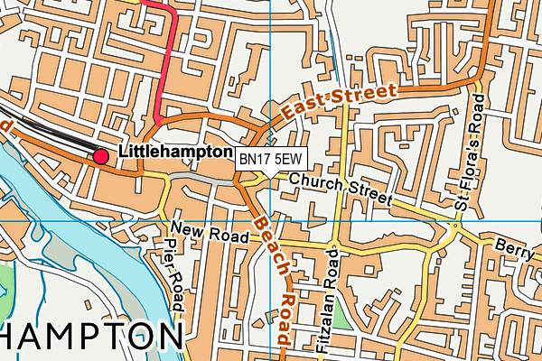 BN17 5EW map - OS VectorMap District (Ordnance Survey) BN17 5EW map - OS VectorMap District (Ordnance Survey)