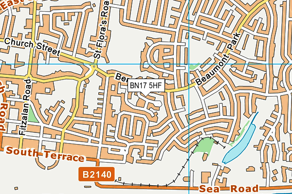BN17 5HF map - OS VectorMap District (Ordnance Survey) BN17 5HF map - OS VectorMap District (Ordnance Survey)