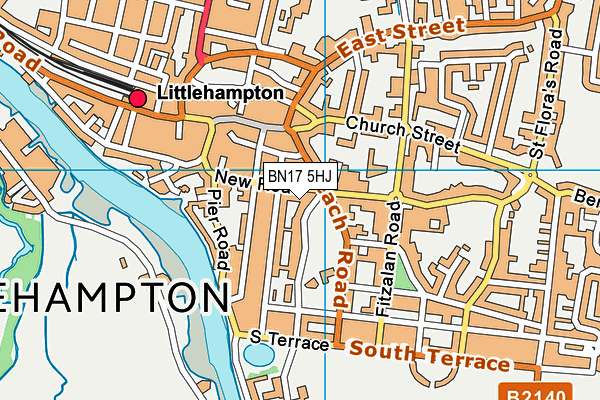 BN17 5HJ map - OS VectorMap District (Ordnance Survey) BN17 5HJ map - OS VectorMap District (Ordnance Survey)