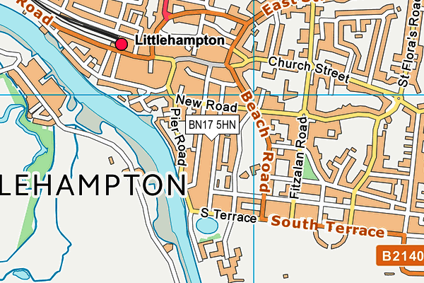 BN17 5HN map - OS VectorMap District (Ordnance Survey)