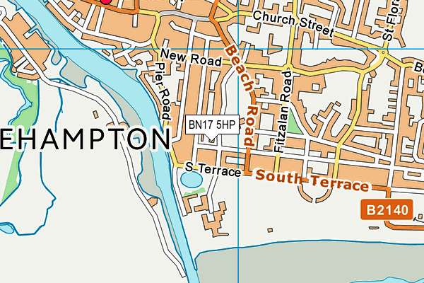 BN17 5HP map - OS VectorMap District (Ordnance Survey) BN17 5HP map - OS VectorMap District (Ordnance Survey)