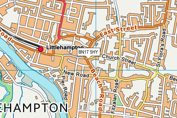 BN17 5HY map - OS VectorMap District (Ordnance Survey) BN17 5HY map - OS VectorMap District (Ordnance Survey)