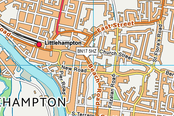 BN17 5HZ map - OS VectorMap District (Ordnance Survey) BN17 5HZ map - OS VectorMap District (Ordnance Survey)