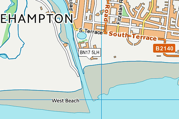 BN17 5LH map - OS VectorMap District (Ordnance Survey) BN17 5LH map - OS VectorMap District (Ordnance Survey)
