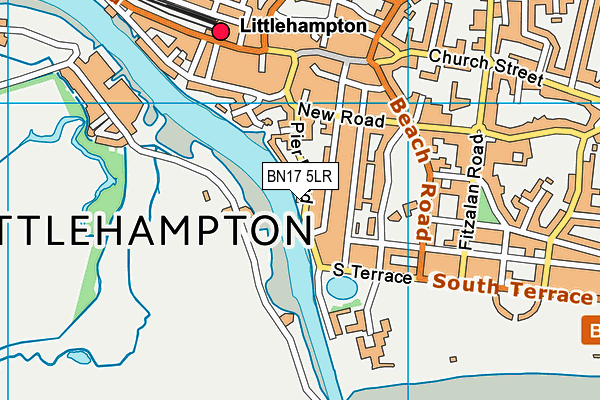 BN17 5LR map - OS VectorMap District (Ordnance Survey) BN17 5LR map - OS VectorMap District (Ordnance Survey)
