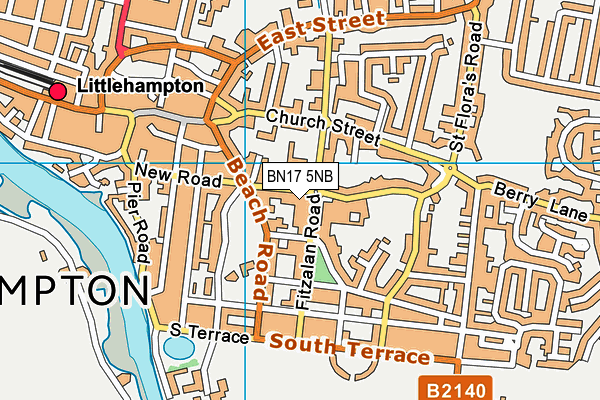 BN17 5NB map - OS VectorMap District (Ordnance Survey) BN17 5NB map - OS VectorMap District (Ordnance Survey)