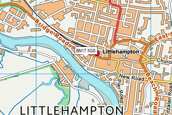 BN17 5QS map - OS VectorMap District (Ordnance Survey) BN17 5QS map - OS VectorMap District (Ordnance Survey)