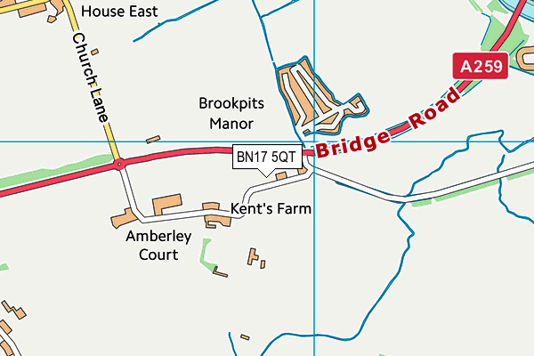 BN17 5QT map - OS VectorMap District (Ordnance Survey) BN17 5QT map - OS VectorMap District (Ordnance Survey)