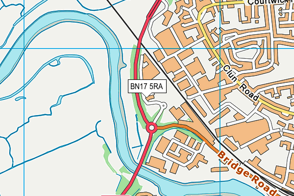BN17 5RA map - OS VectorMap District (Ordnance Survey) BN17 5RA map - OS VectorMap District (Ordnance Survey)