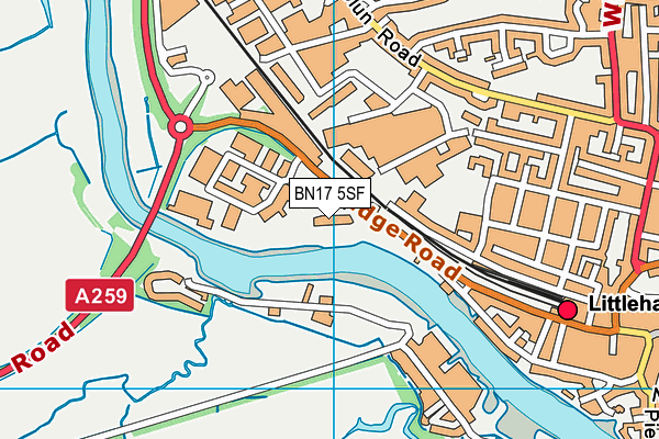 BN17 5SF map - OS VectorMap District (Ordnance Survey) BN17 5SF map - OS VectorMap District (Ordnance Survey)