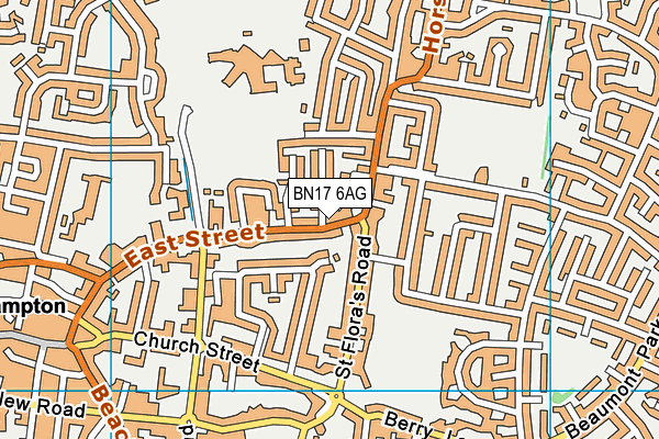 BN17 6AG map - OS VectorMap District (Ordnance Survey) BN17 6AG map - OS VectorMap District (Ordnance Survey)
