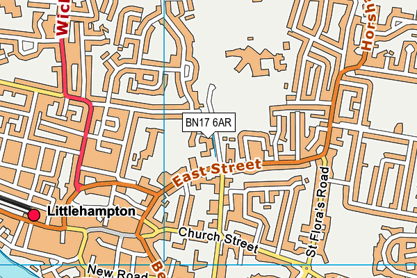 BN17 6AR map - OS VectorMap District (Ordnance Survey) BN17 6AR map - OS VectorMap District (Ordnance Survey)