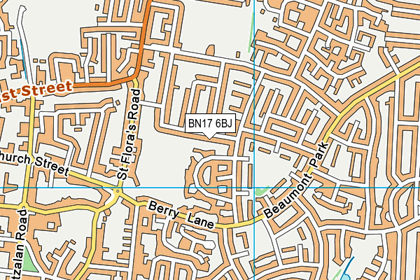 BN17 6BJ map - OS VectorMap District (Ordnance Survey) BN17 6BJ map - OS VectorMap District (Ordnance Survey)