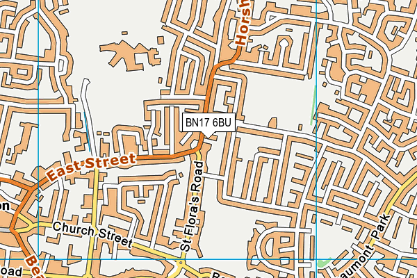 BN17 6BU map - OS VectorMap District (Ordnance Survey) BN17 6BU map - OS VectorMap District (Ordnance Survey)