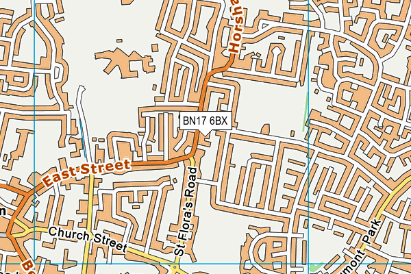 BN17 6BX map - OS VectorMap District (Ordnance Survey) BN17 6BX map - OS VectorMap District (Ordnance Survey)