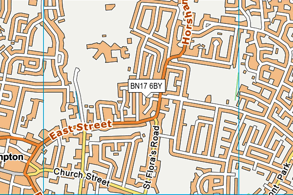 BN17 6BY map - OS VectorMap District (Ordnance Survey) BN17 6BY map - OS VectorMap District (Ordnance Survey)