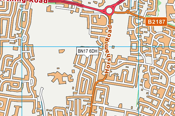 BN17 6DH map - OS VectorMap District (Ordnance Survey) BN17 6DH map - OS VectorMap District (Ordnance Survey)