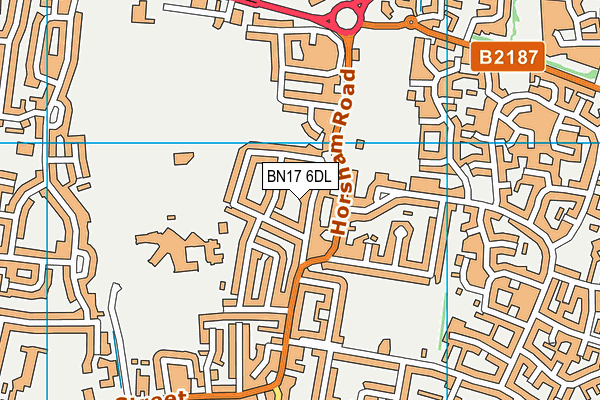 BN17 6DL map - OS VectorMap District (Ordnance Survey) BN17 6DL map - OS VectorMap District (Ordnance Survey)