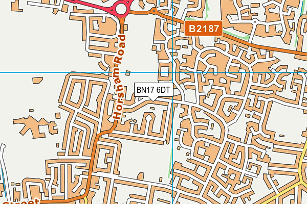 BN17 6DT map - OS VectorMap District (Ordnance Survey) BN17 6DT map - OS VectorMap District (Ordnance Survey)