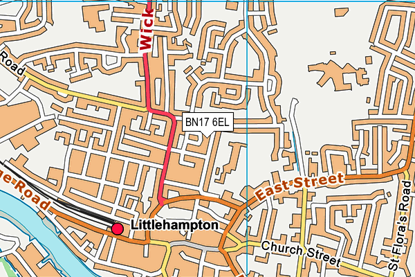 BN17 6EL map - OS VectorMap District (Ordnance Survey) BN17 6EL map - OS VectorMap District (Ordnance Survey)