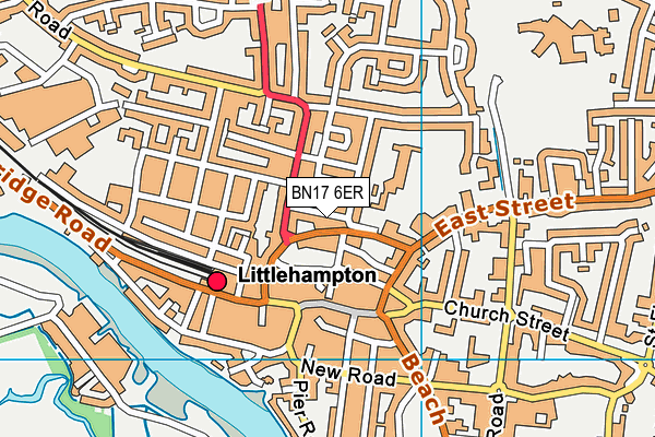 BN17 6ER map - OS VectorMap District (Ordnance Survey) BN17 6ER map - OS VectorMap District (Ordnance Survey)