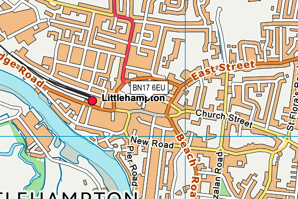 BN17 6EU map - OS VectorMap District (Ordnance Survey)