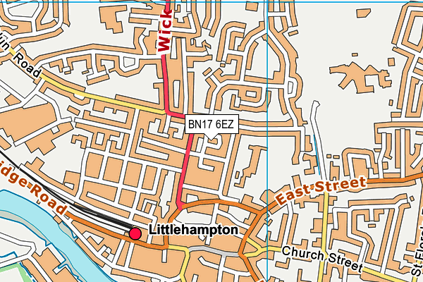 BN17 6EZ map - OS VectorMap District (Ordnance Survey) BN17 6EZ map - OS VectorMap District (Ordnance Survey)