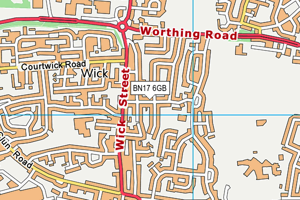BN17 6GB map - OS VectorMap District (Ordnance Survey) BN17 6GB map - OS VectorMap District (Ordnance Survey)