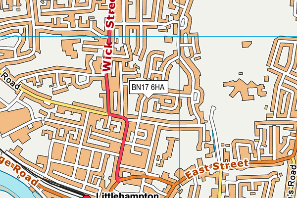 BN17 6HA map - OS VectorMap District (Ordnance Survey) BN17 6HA map - OS VectorMap District (Ordnance Survey)