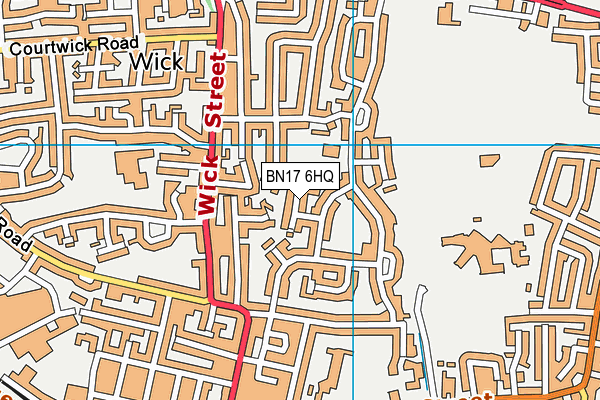 BN17 6HQ map - OS VectorMap District (Ordnance Survey) BN17 6HQ map - OS VectorMap District (Ordnance Survey)