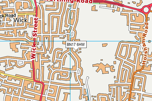 BN17 6HW map - OS VectorMap District (Ordnance Survey) BN17 6HW map - OS VectorMap District (Ordnance Survey)